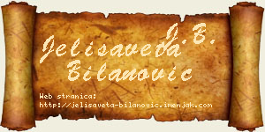 Jelisaveta Bilanović vizit kartica